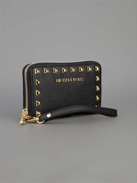 black wristlet michael kors|Michael Kors slim wallet black.